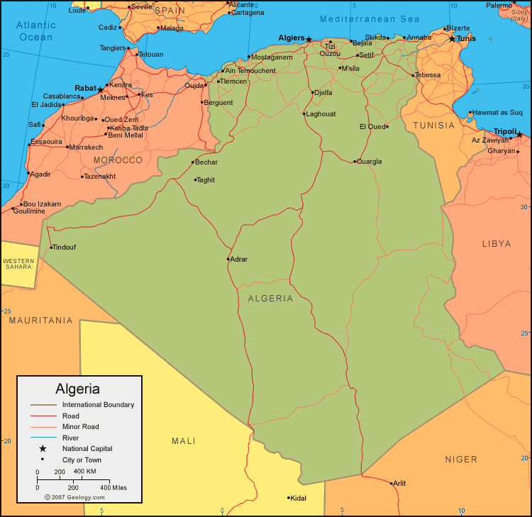 algeria alger map